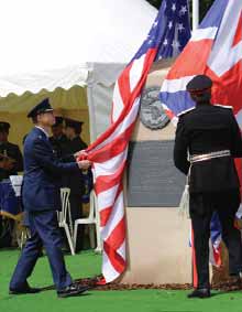 Removing flags from the memorial